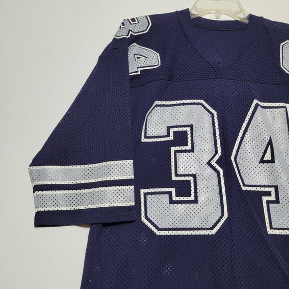 Sand Knit Macgregor Dallas Cowboys Hershel Walker #34 NFL Football Jersey Large - Picture 5 of 14